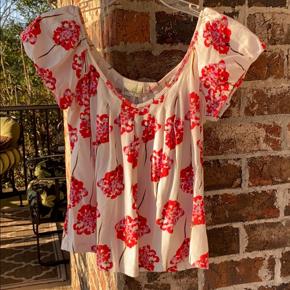 Anthropology petite medium peasant top